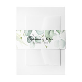 Cintas Para Invitaciones Boda de energía ecológica de color de agua Eucalyp