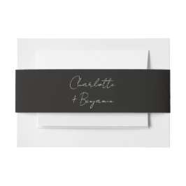 Cintas Para Invitaciones Boda de escritura moderna y Minimalista
