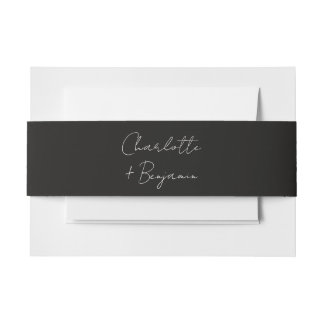 Cintas Para Invitaciones Boda de escritura moderna y Minimalista