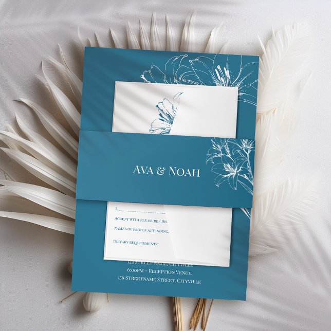 Cintas Para Invitaciones Boda de esquema de Lily Azul (Subido por el creador)