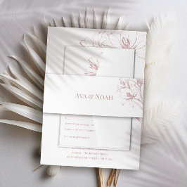 Cintas Para Invitaciones Boda de esquema de Lily Rosa
