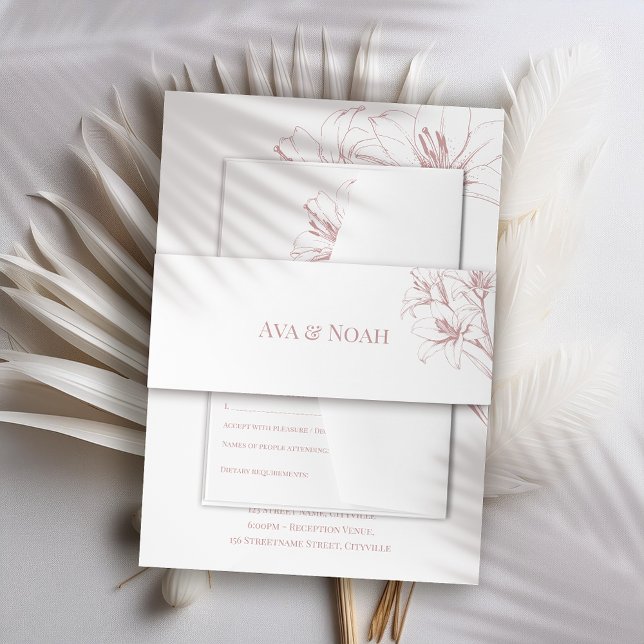 Cintas Para Invitaciones Boda de esquema de Lily Rosa (Subido por el creador)