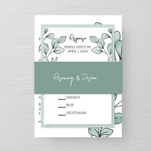 Cintas Para Invitaciones Boda de Eucalyptus