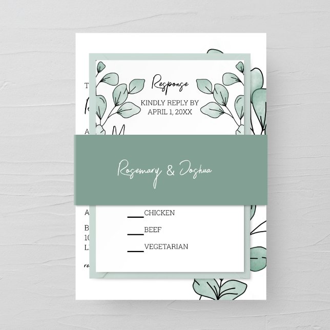 Cintas Para Invitaciones Boda de Eucalyptus (Subido por el creador)