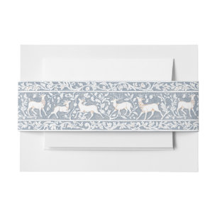 Cintas Para Invitaciones Boda de Fantasía Medieval Ciervo Azul Dorado Graba