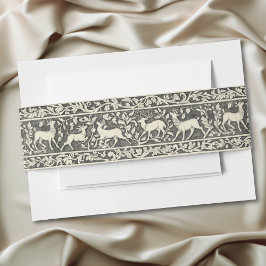 Cintas Para Invitaciones Boda de fantasía medieval negra vintage grabado