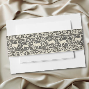 Cintas Para Invitaciones Boda de fantasía medieval negra vintage grabado