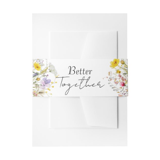 Cintas Para Invitaciones Boda de Flor de Primavera  (Anverso Ejemplo)
