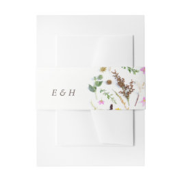 Cintas Para Invitaciones Boda de Flor Silvestre Botánica Sencilla