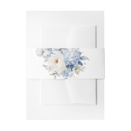 Cintas Para Invitaciones Boda de flores azules y blancas