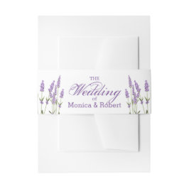Cintas Para Invitaciones Boda de flores de lavanda morada