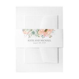 Cintas Para Invitaciones Boda de Flores de Peach