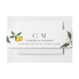 Cintas Para Invitaciones Boda de Flores Lemons Pintadas a mano