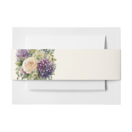Cintas Para Invitaciones Boda de flores púrpura acuarela -