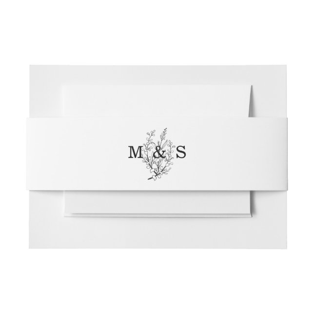 Cintas Para Invitaciones Boda de flores silvestres (Anverso Ejemplo)