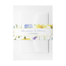 Cintas Para Invitaciones Boda de flores silvestres acuarelas
