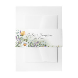 Cintas Para Invitaciones Boda de flores silvestres coloridas