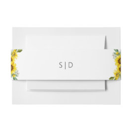 Cintas Para Invitaciones Boda de flores silvestres de acuarela de girasol