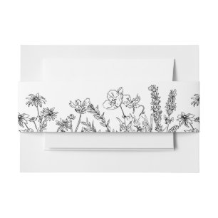 Cintas Para Invitaciones Boda de Flores Silvestres del Boho Floral Garden R