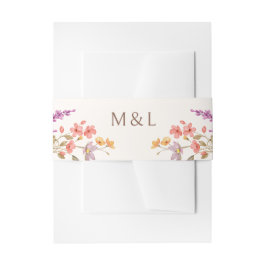 Cintas Para Invitaciones Boda de Flores Silvestres del otoño