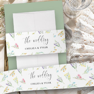 Cintas Para Invitaciones Boda de flores silvestres Meadow Invitación a las