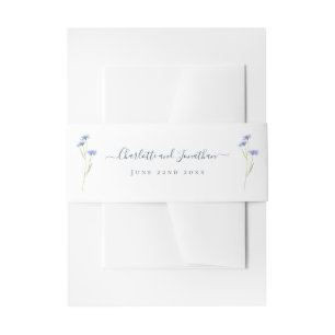Cintas Para Invitaciones Boda de flores silvestres simples personalizadas 