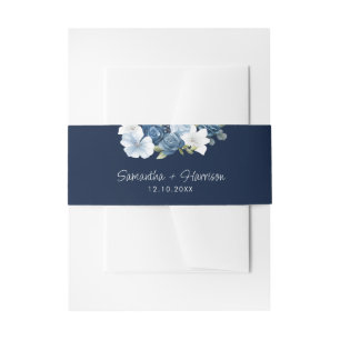 Cintas Para Invitaciones Boda de Floristería Azul Polvoriento