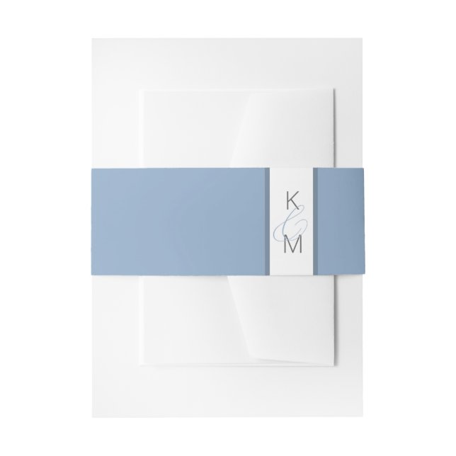 Cintas Para Invitaciones Boda de flujo de tinta Blue ID762 (Anverso Ejemplo)