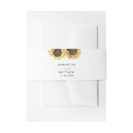 Cintas Para Invitaciones Boda de follaje floral de girasol Eucalyptus