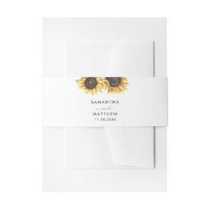 Cintas Para Invitaciones Boda de follaje floral de girasol Eucalyptus