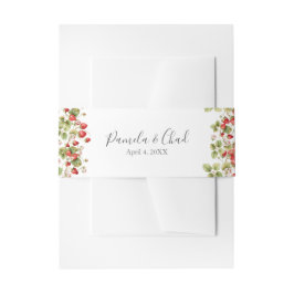 Cintas Para Invitaciones Boda de fresas acuáticas
