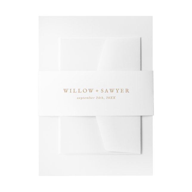 Cintas Para Invitaciones Boda de guión de oro ruso (Anverso Ejemplo)