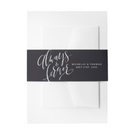 Cintas Para Invitaciones Boda De Guión En Blanco Y Negro Siempre Y Siempre