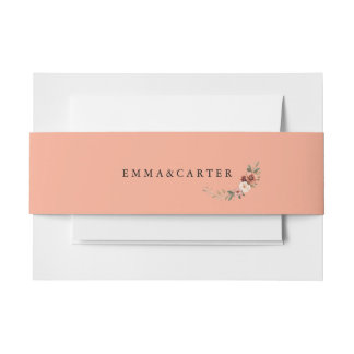 Cintas Para Invitaciones Boda de guión minimalista elegante