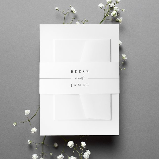 Cintas Para Invitaciones Boda de guiones mínimos en blanco y negro (Subido por el creador)