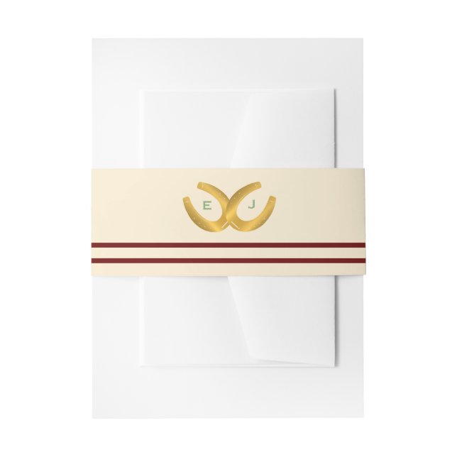 Cintas Para Invitaciones Boda de herradura occidental (Anverso Ejemplo)
