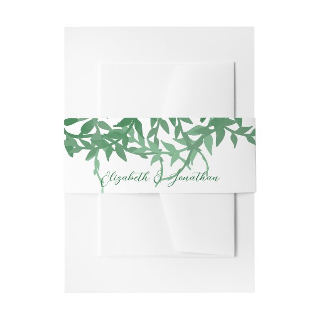 Cintas Para Invitaciones Boda de hojas botánicas rusas (Anverso Ejemplo)