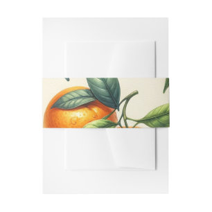 Cintas Para Invitaciones Boda de Hojas de Naranja con Acuarela
