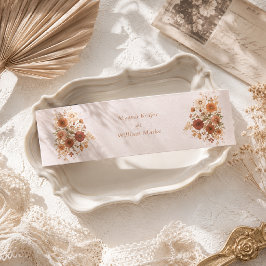 Cintas Para Invitaciones Boda de Hojas de Otoño Rústicas de Naranja Quemada