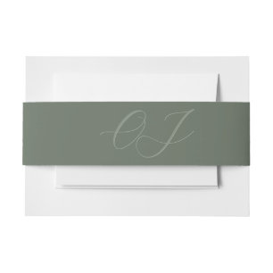 Cintas Para Invitaciones Boda de Iniciales Elegantes