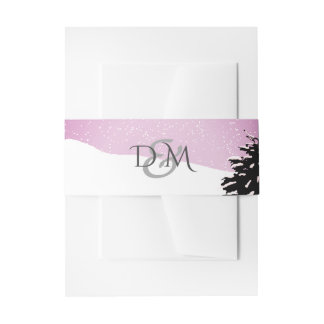 Cintas Para Invitaciones Boda de invierno de la montaña Snowy