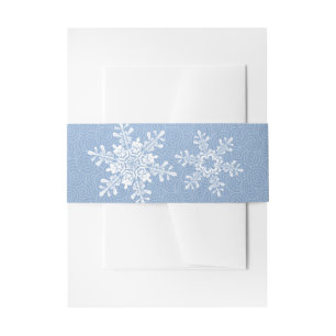 Cintas Para Invitaciones Boda de invierno Lapis Blue White Snowflake
