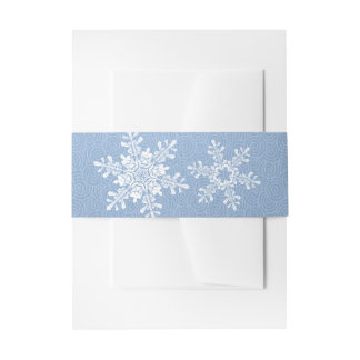 Cintas Para Invitaciones Boda de invierno Lapis Blue White Snowflake