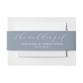 Cintas Para Invitaciones Boda de invitación simple azul turbio