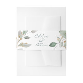 Cintas Para Invitaciones Boda de Jardín con Acuarela