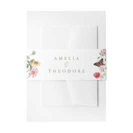 Cintas Para Invitaciones Boda de Jardín de Flores Silvestres