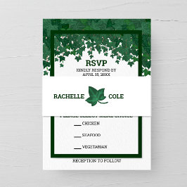 Cintas Para Invitaciones Boda de jardín de marfil verde