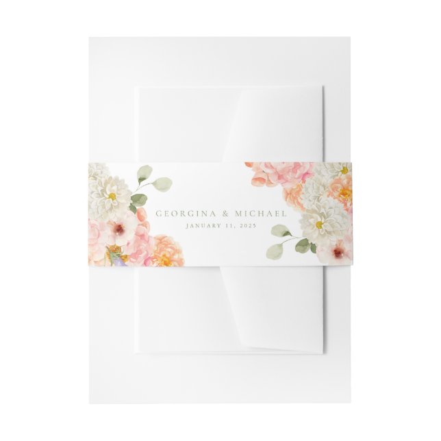 Cintas Para Invitaciones Boda de jardín de verano dulce (Anverso Ejemplo)