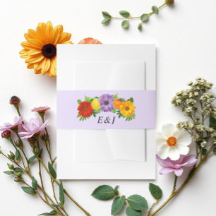 Cintas Para Invitaciones Boda de jardín floral de cítricos