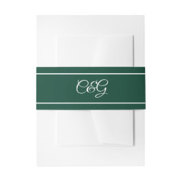 Cintas Para Invitaciones Boda de Kelly Green Monogrammed